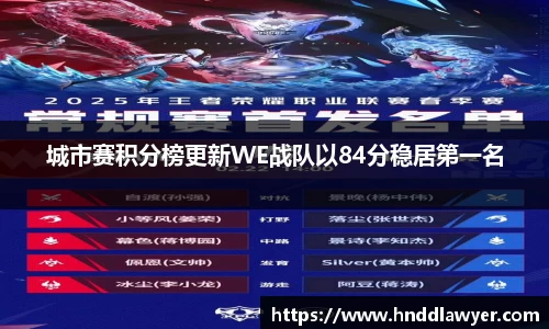 城市赛积分榜更新WE战队以84分稳居第一名